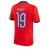 Camisa de Futebol Inglaterra Mason Mount #19 Equipamento Secundário Mundo 2022 Manga Curta